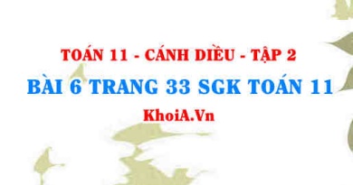 Bài 6 trang 33 Toán 11 tập 2 Cánh Diều